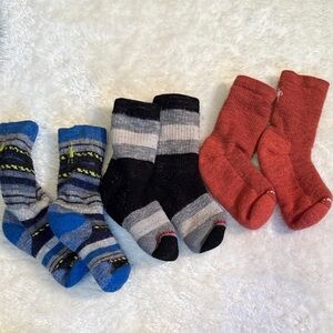 Smartwool Kids Socks - Blue, Black, Red size medium